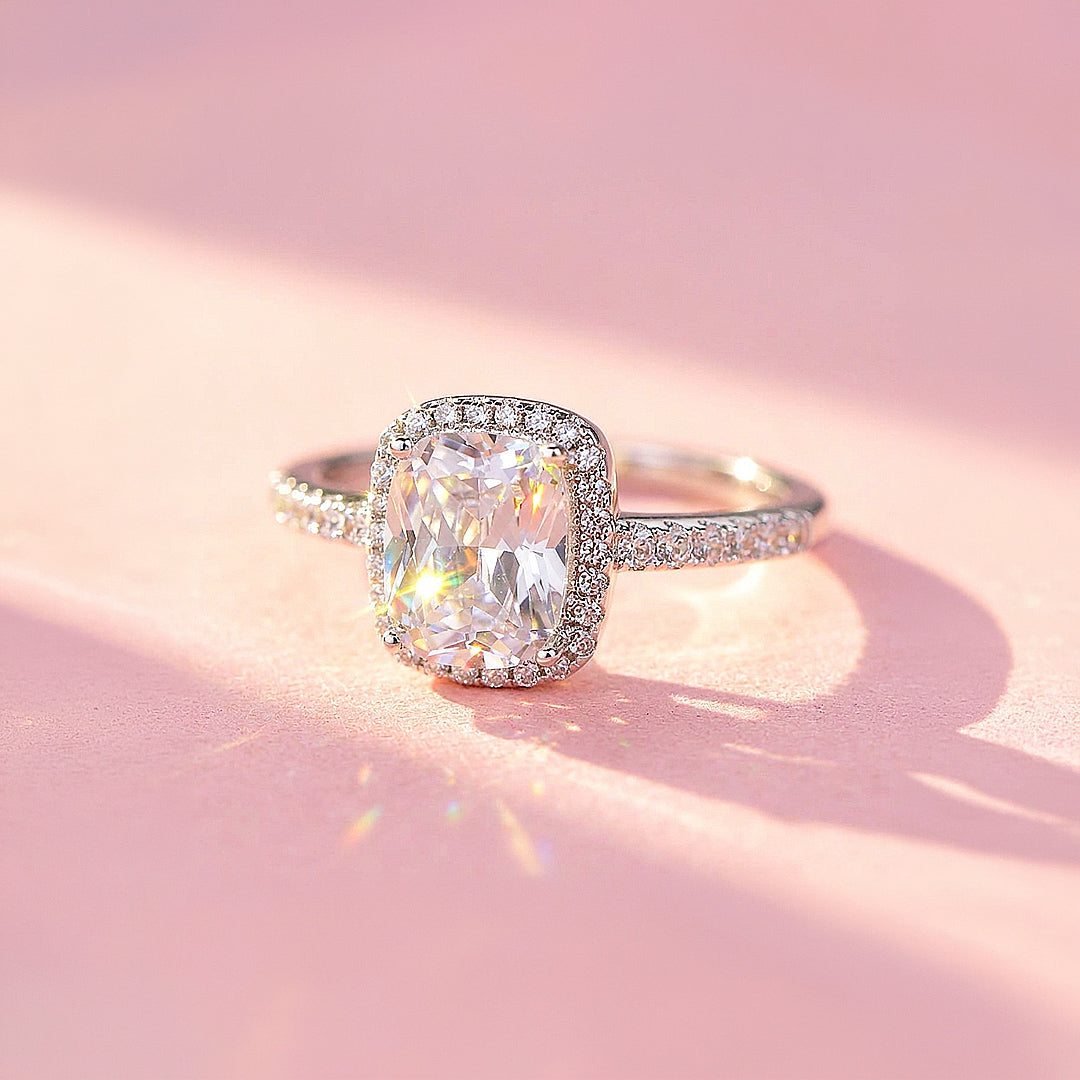 Cushion Halo Engagement Ring | Clearance | Luxe1886