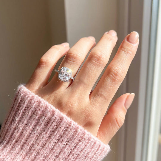 Cushion Halo Engagement Ring | Clearance | Luxe1886