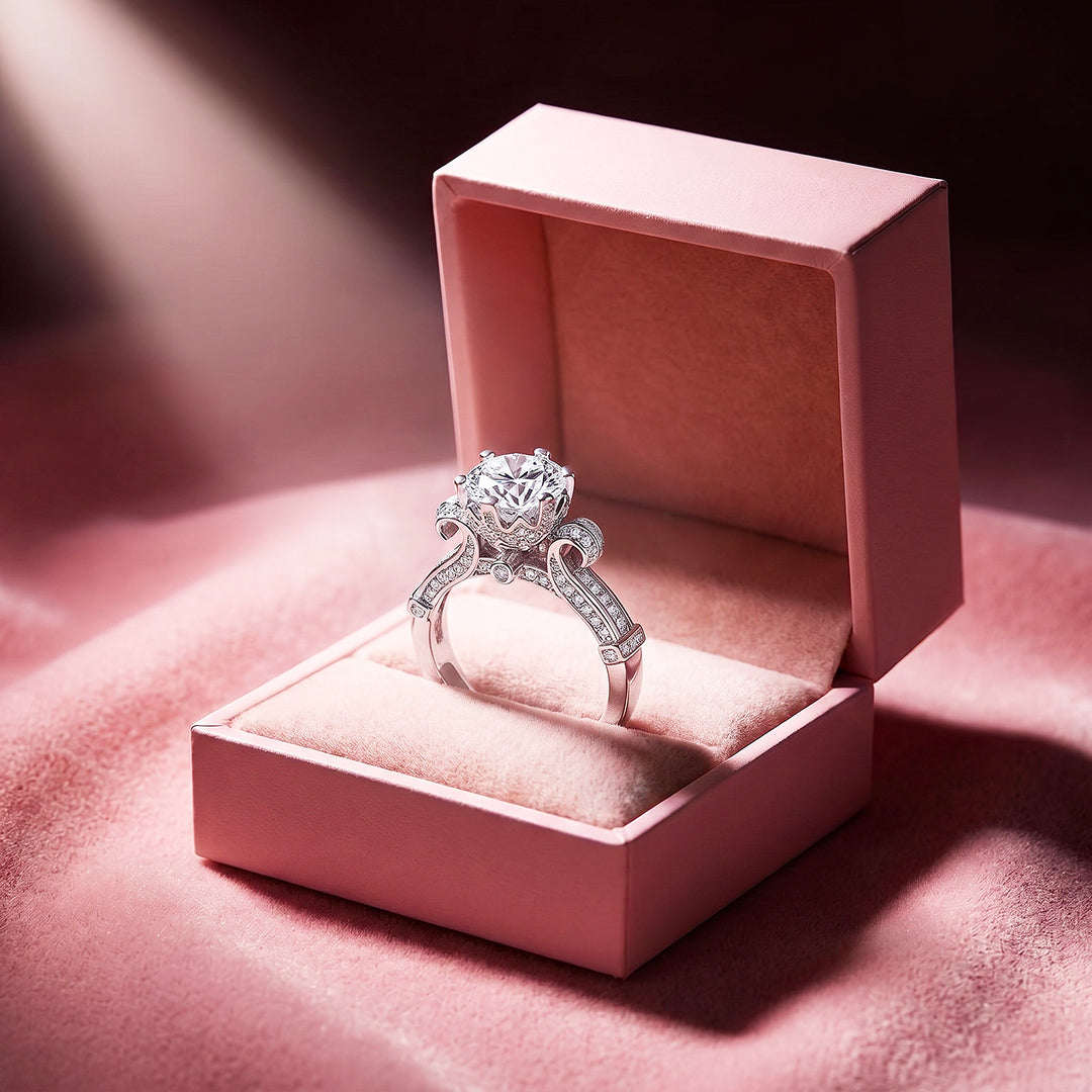 Six-Prong Scroll Gallery Engagement Ring | Luxe1907 - Low Stocks❗
