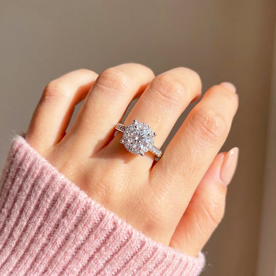 Classic Halo Split Shank Ring | Women&