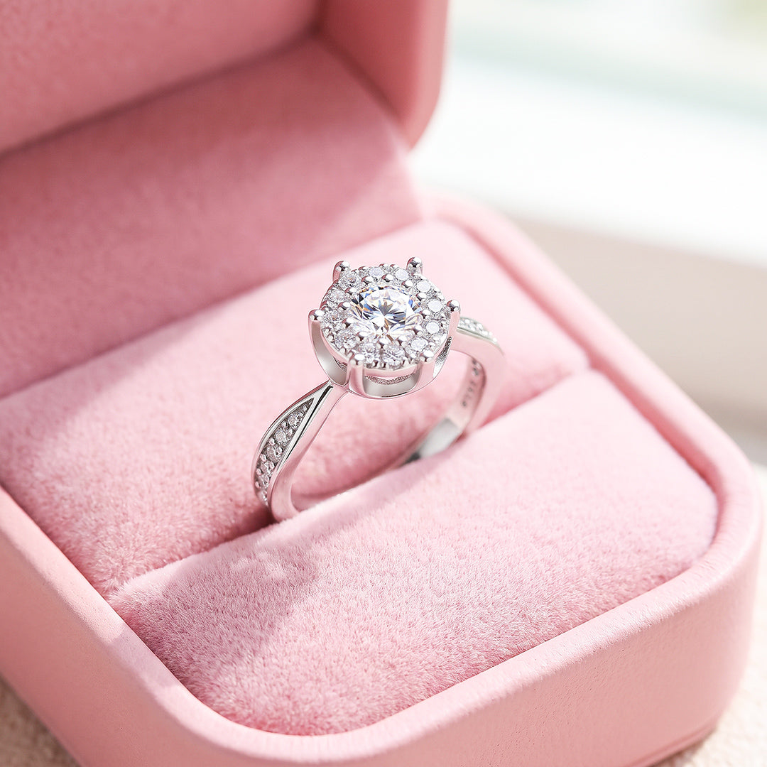 Classic Halo Split Shank Ring | Women&