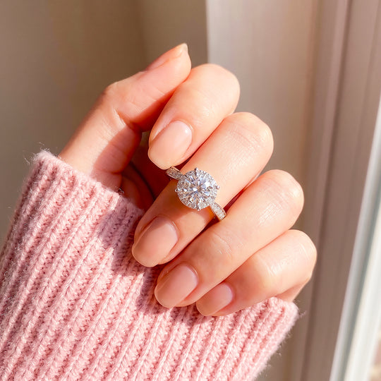 Classic Halo Split Shank Ring | Women&