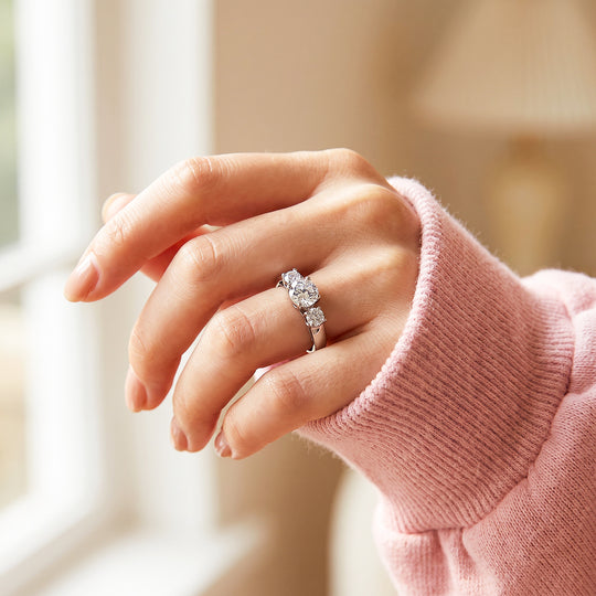 Three-Stone Solitaire Ring | Women&