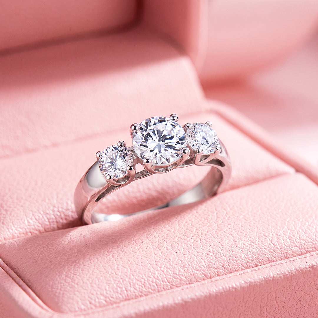 Three-Stone Solitaire Ring | Women&