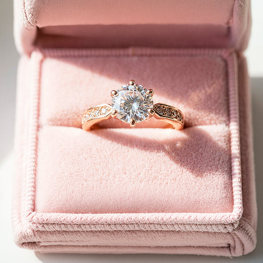 1.75ct Rose Gold Finish Solitaire Ring - Luxe1989