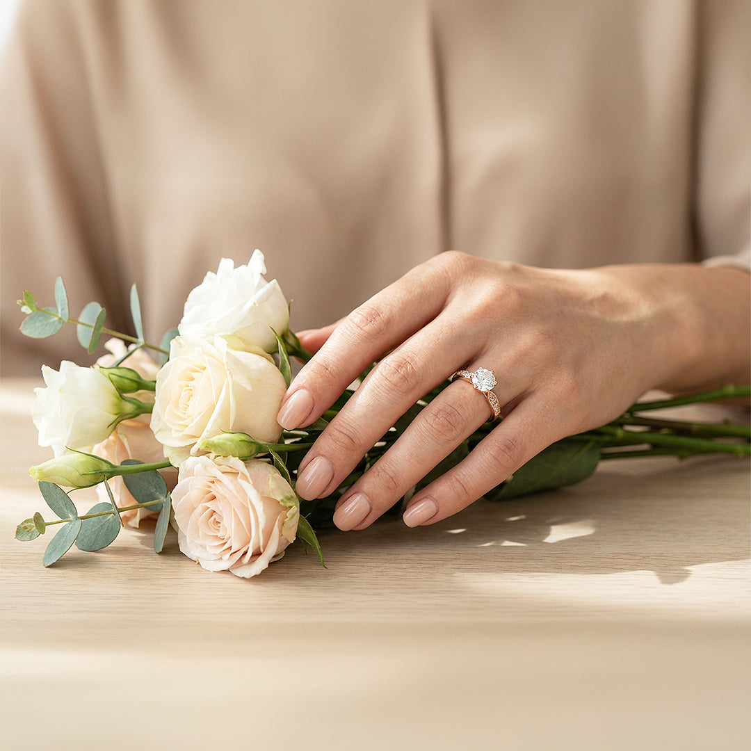 1.75ct Rose Gold Finish Solitaire Ring - Luxe1989