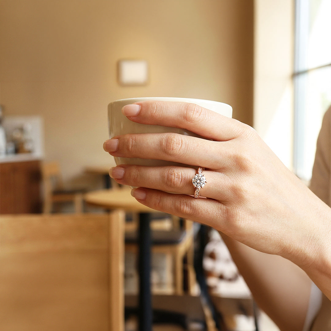 1.75ct Rose Gold Finish Solitaire Ring - Luxe1989