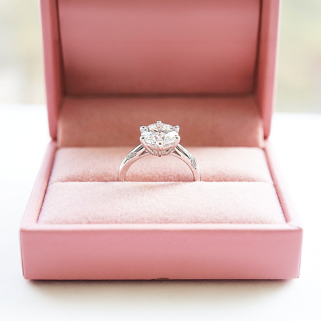 1ct White Gold Finish Twisted Solitaire Ring - Luxe1992