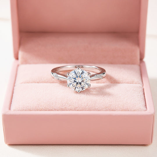 1ct White Gold Finish Twisted Solitaire Ring - Luxe1992