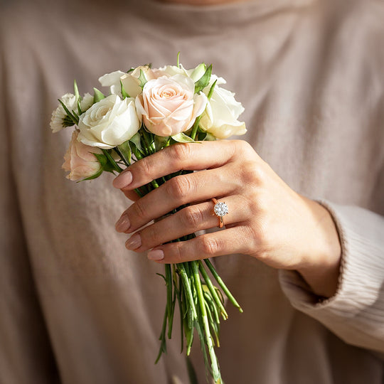 1ct Rose Gold Finish Classic Solitaire Ring - Luxe1995