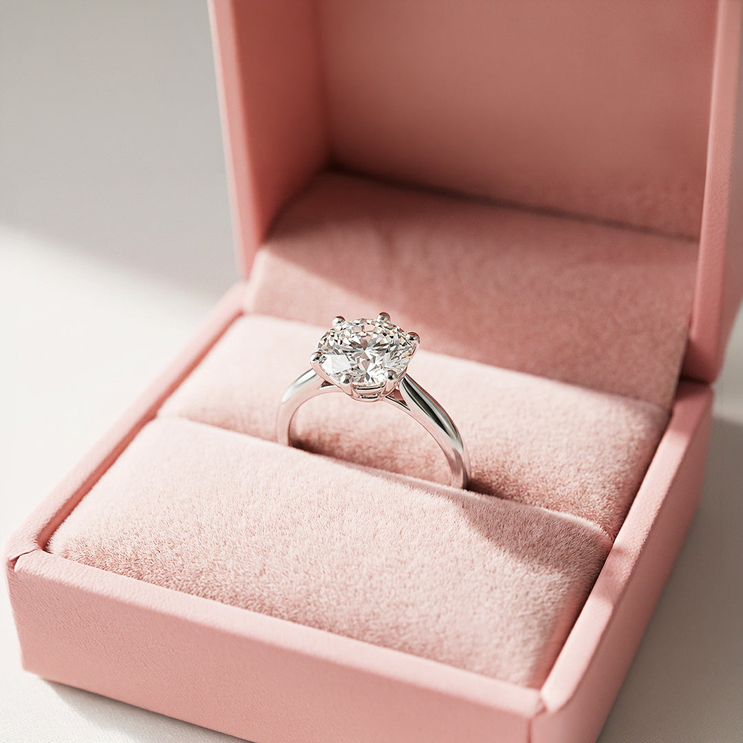 2ct 925 Sterling Silver Classic Solitaire Ring - Luxe1997