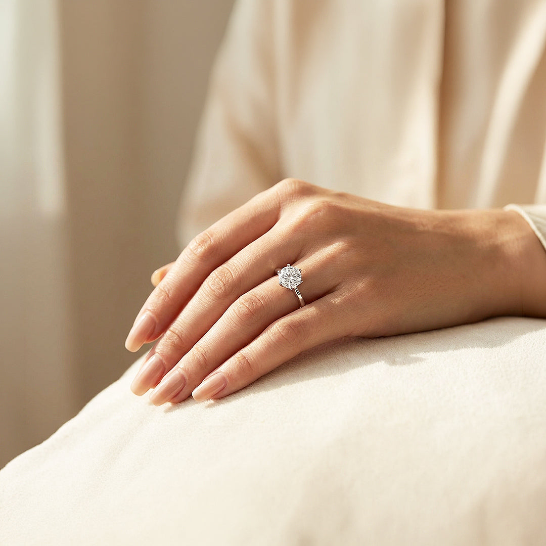 2ct 925 Sterling Silver Classic Solitaire Ring - Luxe1997