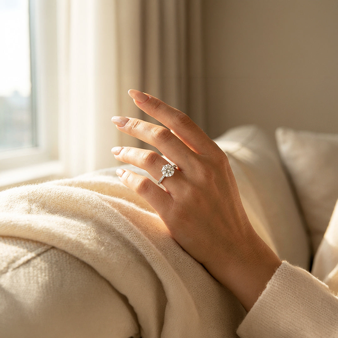 Engagement Ring | 2.75 Carat | Diamond Simulant | White Gold Plating | Luxe1999