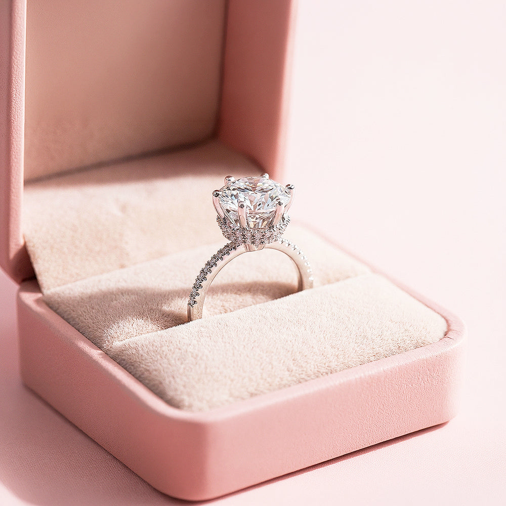 Round Solitaire Halo Engagement Ring | Luxe1999 - new designs | Singapore Jewellery, Wedding Rings & Gifts | Same Day Delivery | Tiara.com.sg