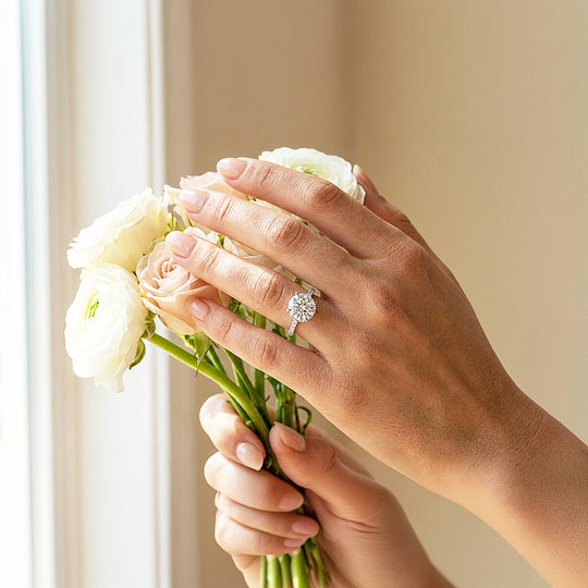 Engagement Ring | 2.75 Carat | Diamond Simulant | White Gold Plating | Luxe1999