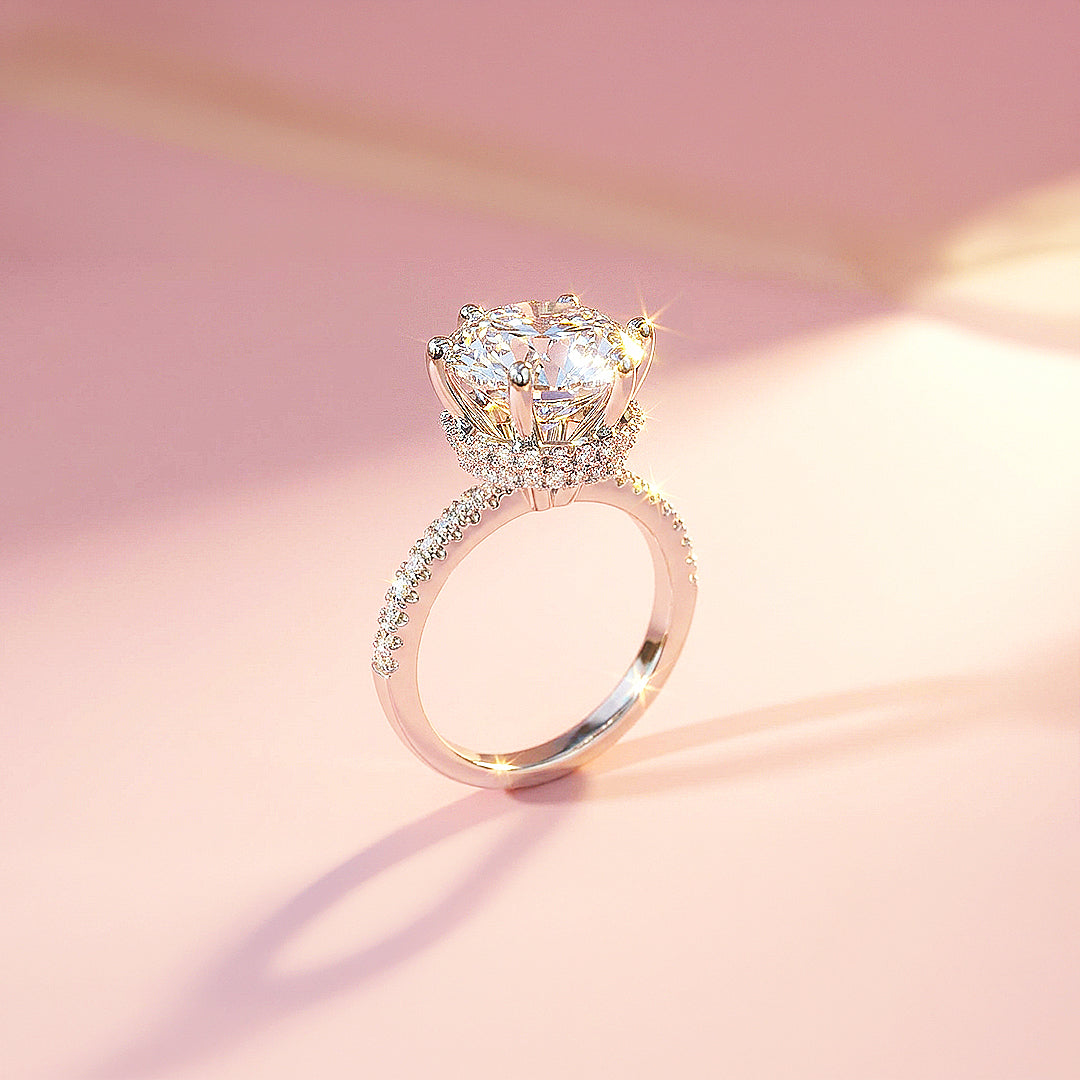 Engagement Ring | 2.75 Carat | Diamond Simulant | White Gold Plating | Luxe1999