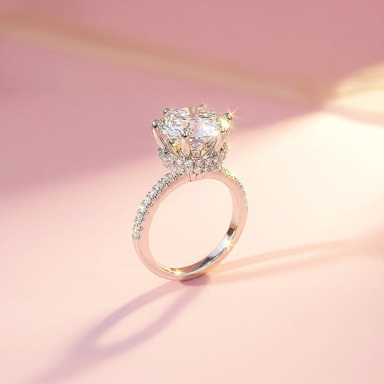 Engagement Ring | 2.75 Carat | Diamond Simulant | White Gold Plating | Luxe1999