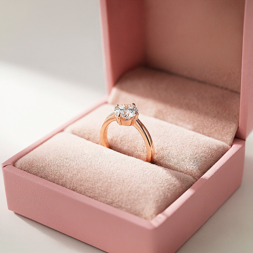 Solitaire Engagement Ring | 1 Carat | Diamond Simulant | Luxe2001