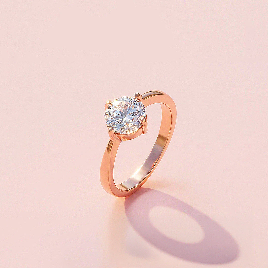 Solitaire Engagement Ring | 1 Carat | Diamond Simulant | Luxe2001