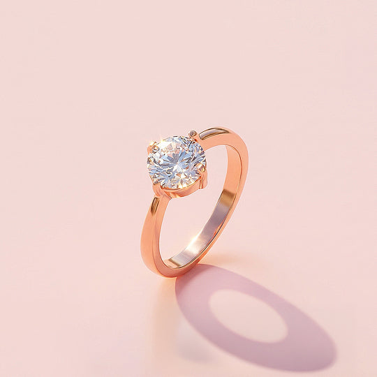 Solitaire Engagement Ring | 1 Carat | Diamond Simulant | Luxe2001