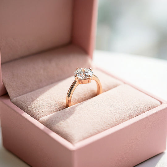 Solitaire Engagement Ring | 1 Carat | Diamond Simulant | Luxe2001