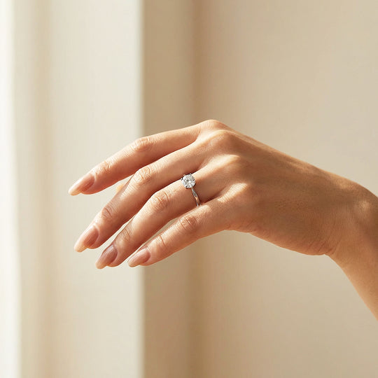 Solitaire Engagement Ring | 1 Carat | Diamond Simulant | Luxe2001