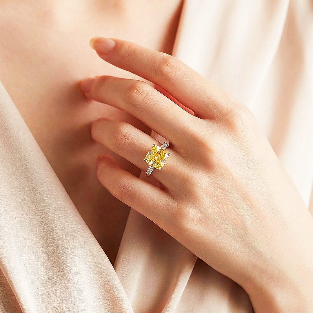 Cushion Cut Canary Yellow Engagement Ring | Luxe2004 - new designs | Singapore Jewellery, Wedding Rings &amp; Gifts | Same Day Delivery | Tiara.com.sg