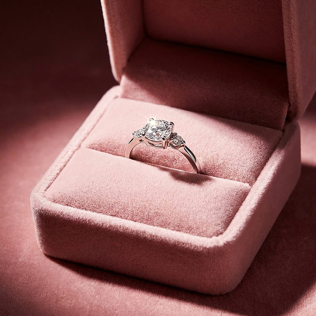 Round Trilogy Engagement Ring | Luxe2005 - new designs | Singapore Jewellery, Wedding Rings &amp; Gifts | Same Day Delivery | Tiara.com.sg