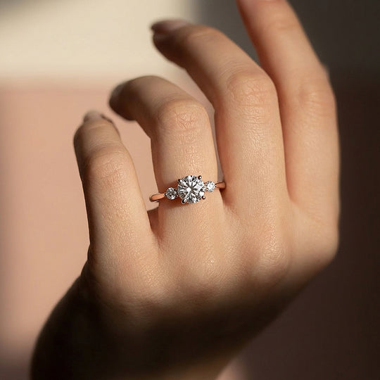 Round Trilogy Engagement Ring | Luxe2005 - new designs | Singapore Jewellery, Wedding Rings &amp; Gifts | Same Day Delivery | Tiara.com.sg