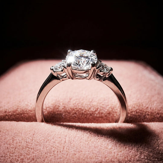 Round Trilogy Engagement Ring | Luxe2005 - new designs | Singapore Jewellery, Wedding Rings &amp; Gifts | Same Day Delivery | Tiara.com.sg