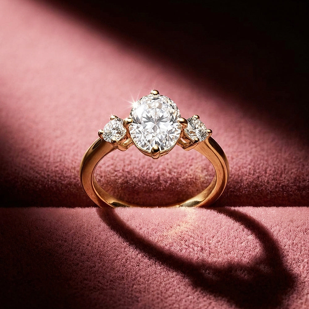 Oval Cut Three-Stone Engagement Ring | Classic Trilogy Setting | Luxe2012 - new designs | Singapore Jewellery, Wedding Rings & Gifts | Same Day Delivery | Tiara.com.sg