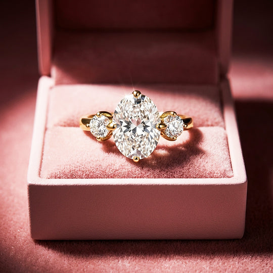 Oval Cut Three-Stone Engagement Ring | Classic Trilogy Setting | Luxe2012 - new designs | Singapore Jewellery, Wedding Rings &amp; Gifts | Same Day Delivery | Tiara.com.sg