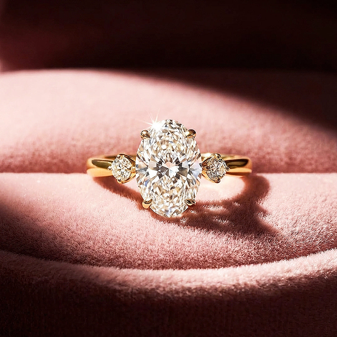 Oval Cut Three-Stone Engagement Ring | Classic Trilogy Setting | Luxe2012 - new designs | Singapore Jewellery, Wedding Rings &amp; Gifts | Same Day Delivery | Tiara.com.sg