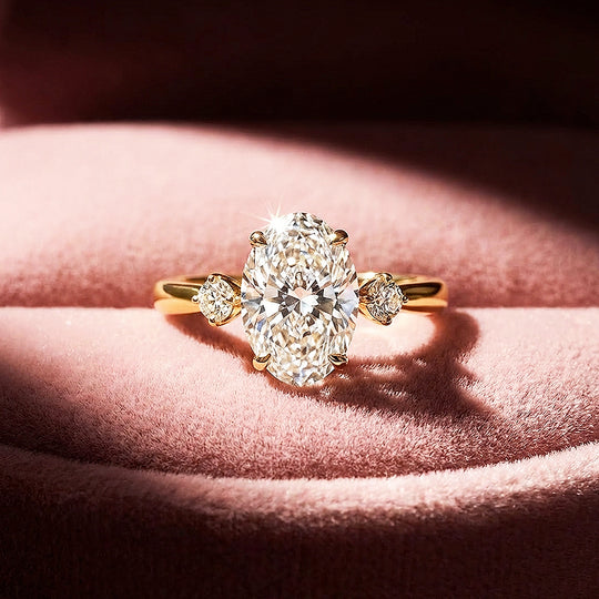 Oval Cut Three-Stone Engagement Ring | Classic Trilogy Setting | Luxe2012 - new designs | Singapore Jewellery, Wedding Rings &amp; Gifts | Same Day Delivery | Tiara.com.sg