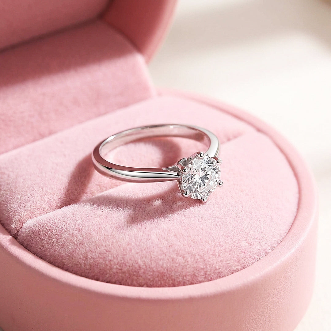 Round Solitaire Engagement Ring | White Gold | Luxe2017 - Ring | Singapore Jewellery, Wedding Rings &amp; Gifts | Same Day Delivery | Tiara.com.sg