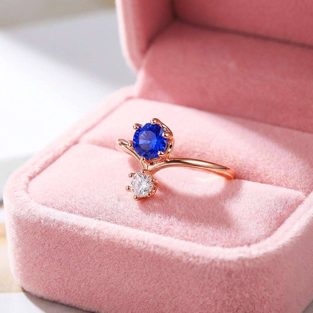 Toi et Moi Sapphire Blue Engagement Ring | Luxe2023 - Ring | Singapore Jewellery, Wedding Rings &amp; Gifts | Same Day Delivery | Tiara.com.sg