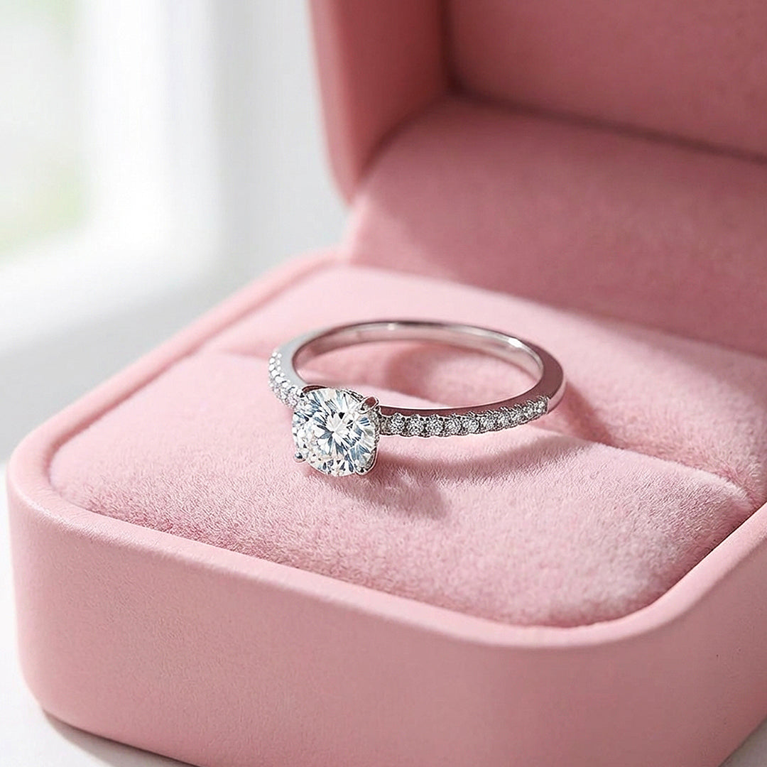 Round Solitaire Engagement Ring | Full Eternity Accent Band | Luxe2026 - Ring | Singapore Jewellery, Wedding Rings &amp; Gifts | Same Day Delivery | Tiara.com.sg