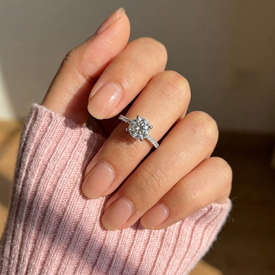 Round Solitaire Engagement Ring | Full Eternity Accent Band | Luxe2026 - Ring | Singapore Jewellery, Wedding Rings &amp; Gifts | Same Day Delivery | Tiara.com.sg