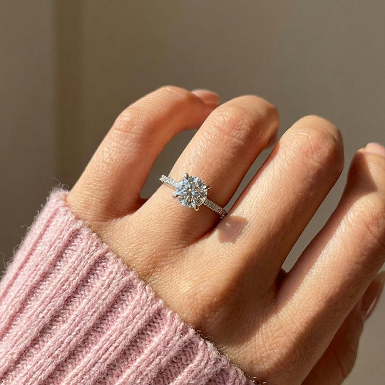 Round Solitaire Engagement Ring | Full Eternity Accent Band | Luxe2026 - Ring | Singapore Jewellery, Wedding Rings &amp; Gifts | Same Day Delivery | Tiara.com.sg