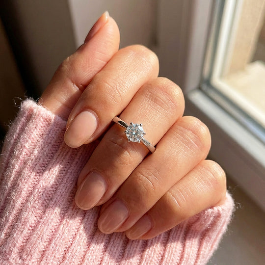 Round Brilliant Floral Solitaire Engagement Ring | Luxe2029 - Ring | Singapore Jewellery, Wedding Rings &amp; Gifts | Same Day Delivery | Tiara.com.sg
