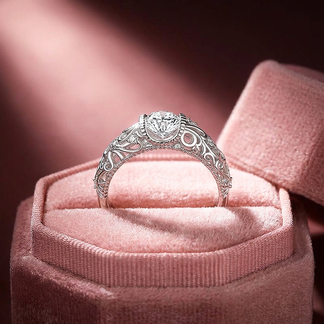 Round Vintage Engagement Ring | Luxe2033 - Ring | Singapore Jewellery, Wedding Rings &amp; Gifts | Same Day Delivery | Tiara.com.sg