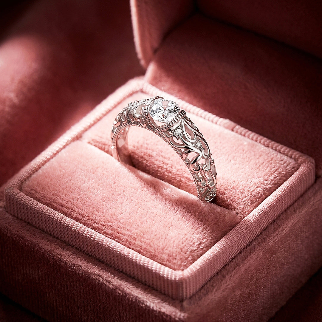 Round Vintage Engagement Ring | Luxe2033 - Ring | Singapore Jewellery, Wedding Rings &amp; Gifts | Same Day Delivery | Tiara.com.sg