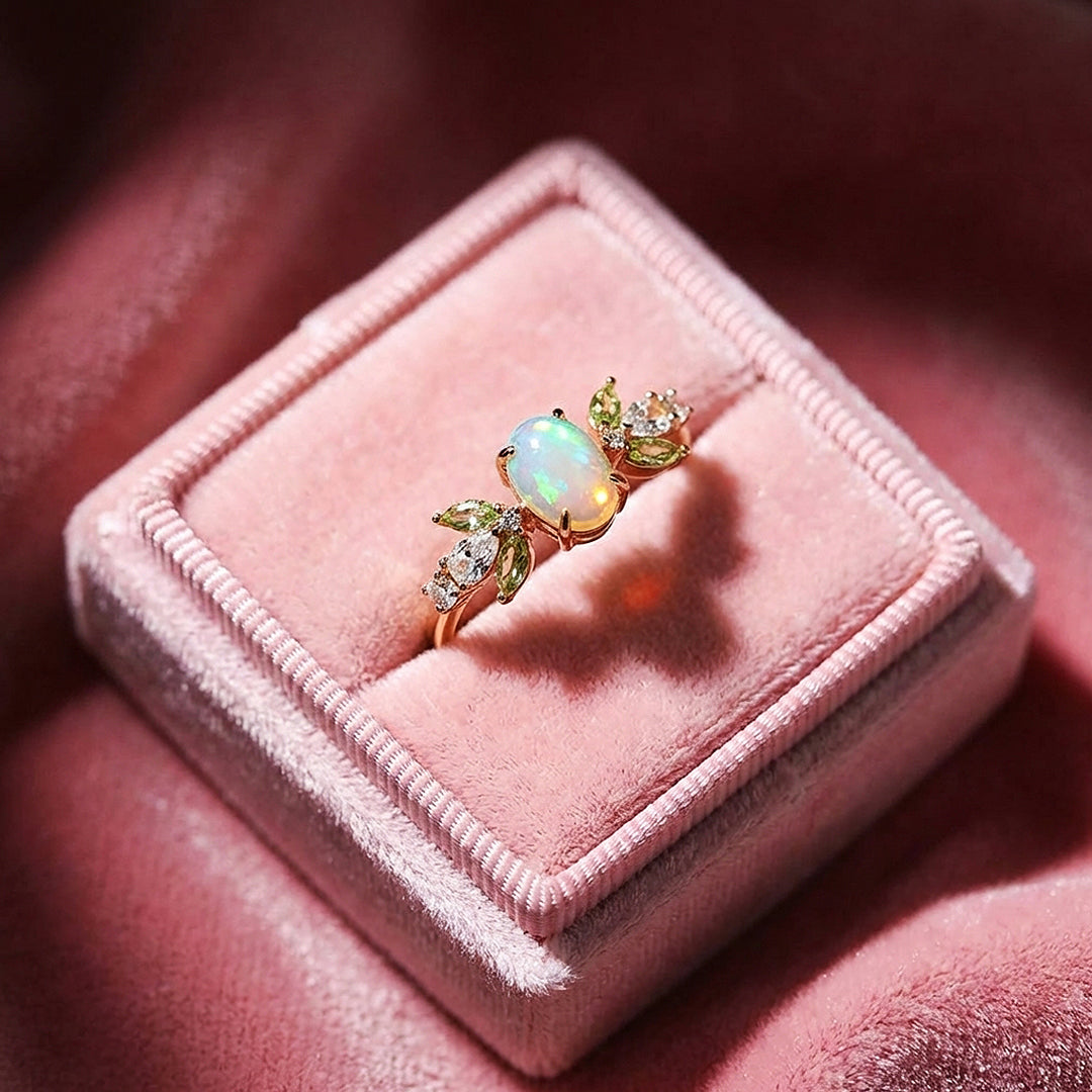Oval Opal Engagement Ring | Luxe2036 - new designs | Singapore Jewellery, Wedding Rings &amp; Gifts | Same Day Delivery | Tiara.com.sg