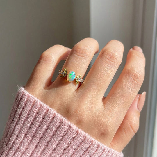 Oval Opal Engagement Ring | Luxe2036 - new designs | Singapore Jewellery, Wedding Rings &amp; Gifts | Same Day Delivery | Tiara.com.sg