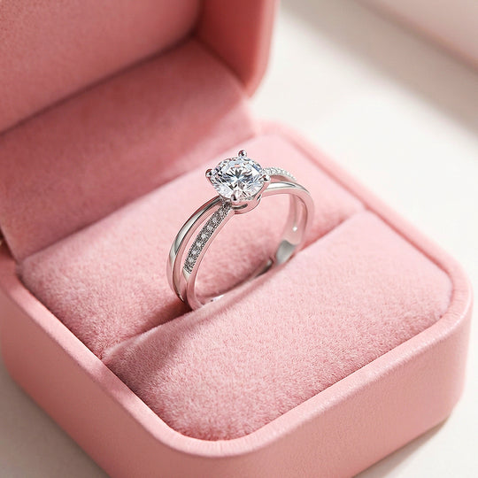 Round Cut Split Band Engagement Ring | Luxe2052 - Ring | Singapore Jewellery, Wedding Rings &amp; Gifts | Same Day Delivery | Tiara.com.sg