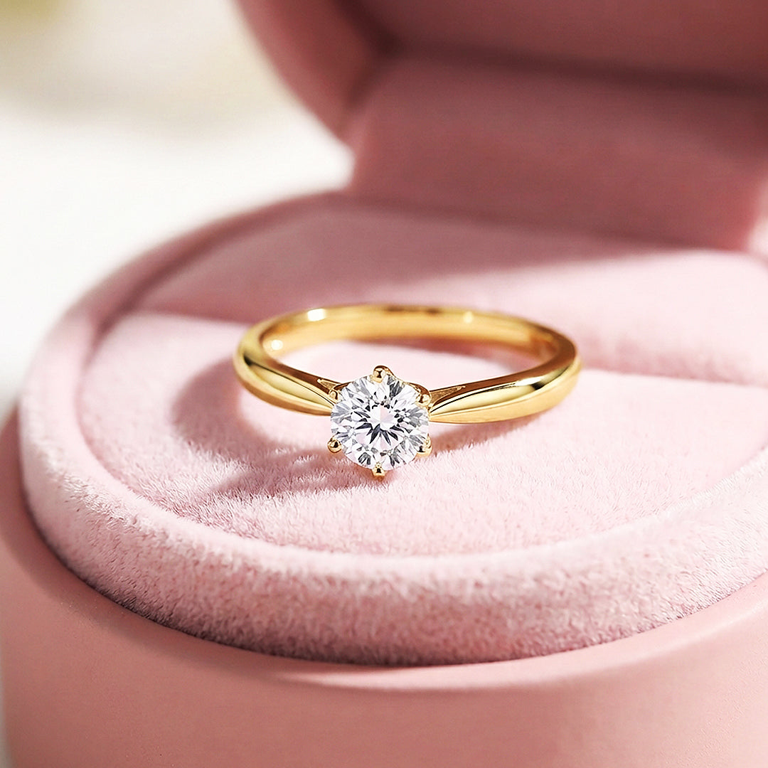 Round Cut Solitaire Engagement Ring | Luxe2056 - Ring | Singapore Jewellery, Wedding Rings &amp; Gifts | Same Day Delivery | Tiara.com.sg