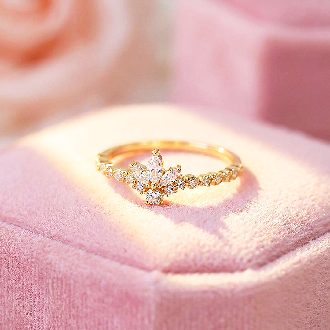 Marquise Floral Cluster Ring | Gold | Luxe2072