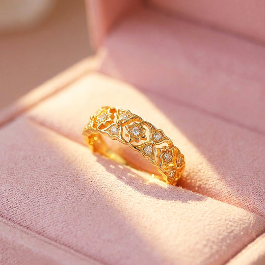 Vintage Filigree Star Band Ring | Luxe2073