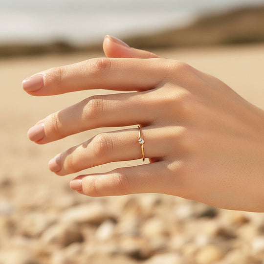 Round Bezel Solitaire Ring | Luxe2074