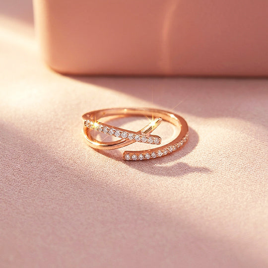 Crossover Stone-Set Ring | Luxe2076